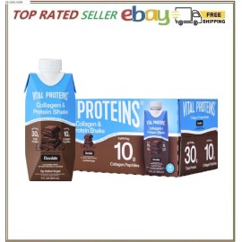 VITAL PROTEINS PROTEIN SHAKE COLLAGEN PEPTIDES FOR WOMEN CHOCOLATE DRINKS 18 PCK