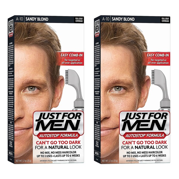 JUST FOR MEN AutoStop Foolproof Hair Color, Sandy Blond A-10 1 ea (Pack of 2)
