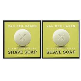 Van Der Hagen Men'S Luxury Scented Shave Soap (Pack of 1, 2, 3, 4 & 6) - Pack of 2