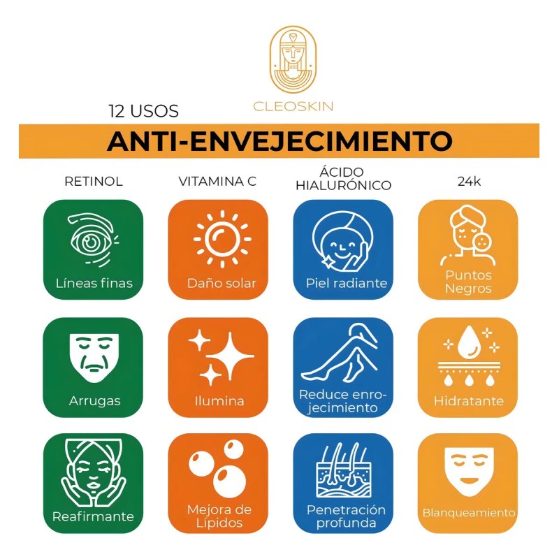 Kit De 3 Serums Cleoskin (vitamina C, Hialuronico Y 24k)