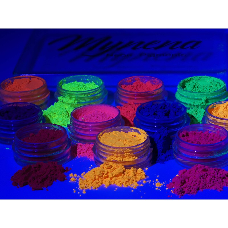 Mynena Neon UV Pigment Loose Powder 12 Colors Kit -