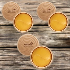 The Saem Dark Circle Eye Patch Eye Area Skin Gold Snail Eye Gel Patches 3 Pieces 120g 60 Pieces / 더샘 다크서클 아이 패치 눈가 피부 골드 스네일 아이겔 패치 3개 120g 60개입