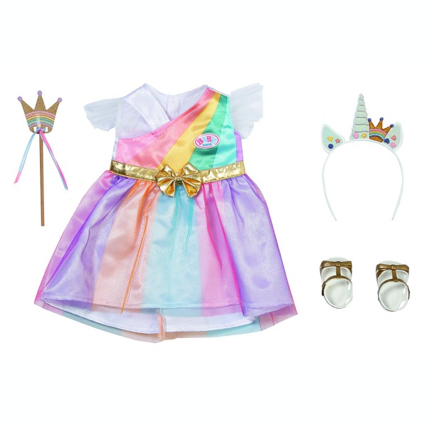 BABY born Fantasy Deluxe Princess Colourful Princess Costume in Rainbow