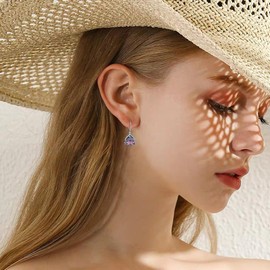 925 Sterling Silver Lotus Flower Earrings for Women Lotus Yoga Earrings Jewellery, Sterling Silver, No Gemstone