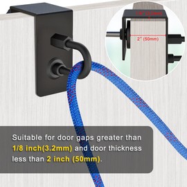 Kipika Door Anchor for Resistance Bands - Heavy Duty Steel Door Hook with Protective Pads - Adjustable and Secure - Fits All Doors and Bands - Ideal for Home Gym, Strength Training, and Physical