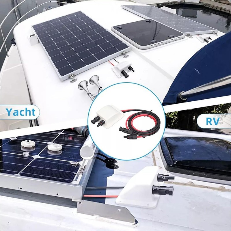 Roof feed-through solar cable guide, waterproof ABS solar modules, cable