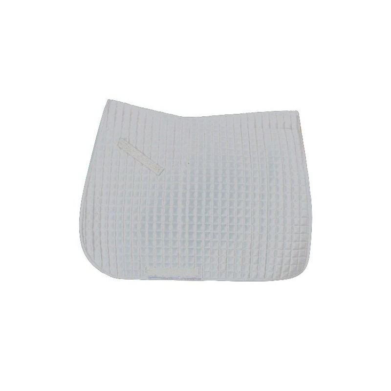 Quilted Cotton Dressage Saddle Pad White