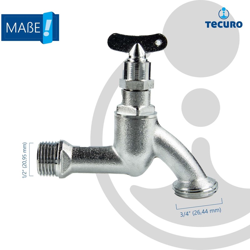 tecuro Outlet Tap Outlet Valve with Socket Spanner Upper Part