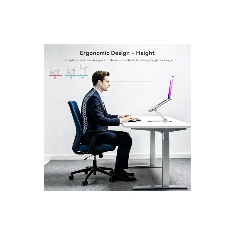 K&ZZ Adjustable Laptop Stand with Ventilation and Portability