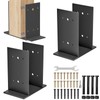 6x6 Post Base 2 Pcs,Heavy Duty Detachable Post Bracket with