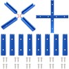 Iverntech 16 Piece Deep Blue T-Rail Intersection Set with Wood