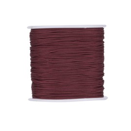 Cheriswelry Hilo de Nailon Trenzado de 0,8 mm, Color Rojo Oscuro, para anudar Joyas, Abalorios, para Manualidades, Pulseras de macramé Kumihimo, Suministros para Hacer Pulseras