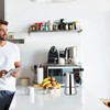 Jerliflyer Percolator coffee pot electric,stainless steel wide bottom moka espresso