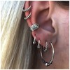 Sttiafay Boho Open Hoop Earrings Set Ear Cuff Stud Earrings