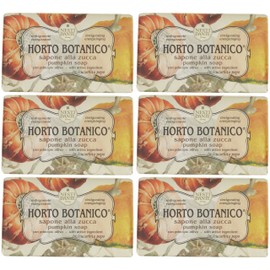 Saponeria Nesti Firenze: Pumpkin Soap with Active Ingredient,"Horto Botanico" Line 8.8 Ounces (250g) Packages (Pack of 6) [ Italian Import ]