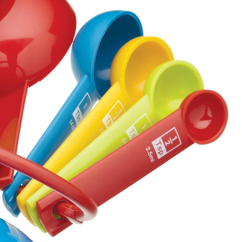 KitchenCraft Let's Make Measuring Cups and Spoons Set with Built