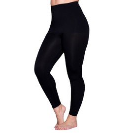 Women's High Waisted Tummy Control Compression Leggings Shapewear (Black, 2X)