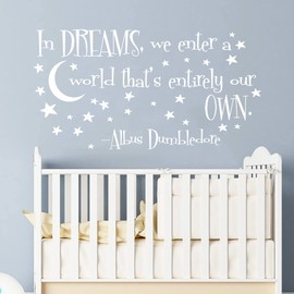In Dreams We Enter a World Entirely Our Own Wall Decal Quote Baby Room Wall Decals Wizard Quote Wall Decals Nursery Decor Quotes Nursery Quote Vinyl Sticker Nursery Quote Decal vs70