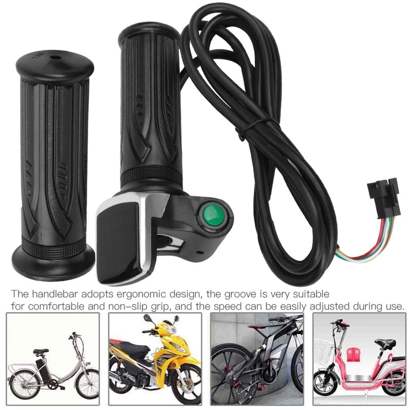 Alomejor 36V 48V Throttle Grips with LCD Electric Quantity Display