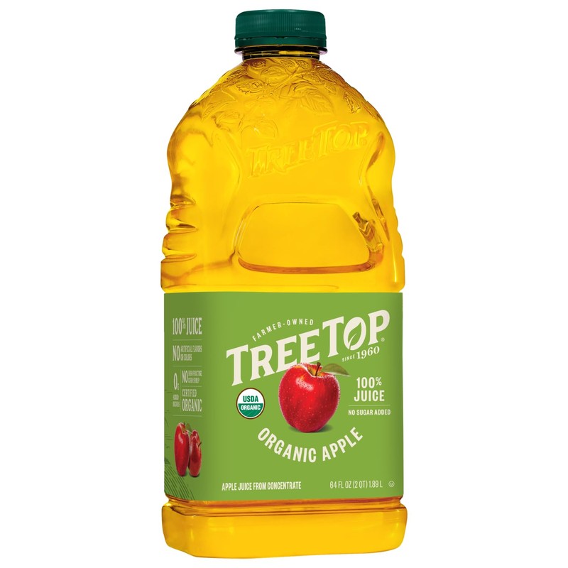 Tree Top Organic Apple Juice, 64 Fl Oz (Pack of