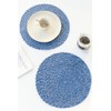 Floroom 15 Inch Round Braided Placemats Set of 4, Washable