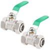 ANCIMOON 2PCS 3/4 Air Piping Fittings, Air Line Brass Ball