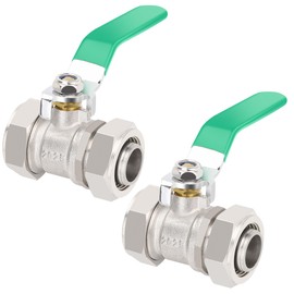 ANCIMOON 2PCS 3/4 Air Piping Fittings, Air Line Brass Ball Valve for Garage Shop