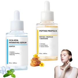 2PCS Hydration & Wrinkle Renewal Serum, with Peptide Propolis Complex,Reduces Wrinkles & Improves Elasticity, Deep Moisturizing Skin Renewal, Suitable for All Skin Types (1.69 fl.oz)