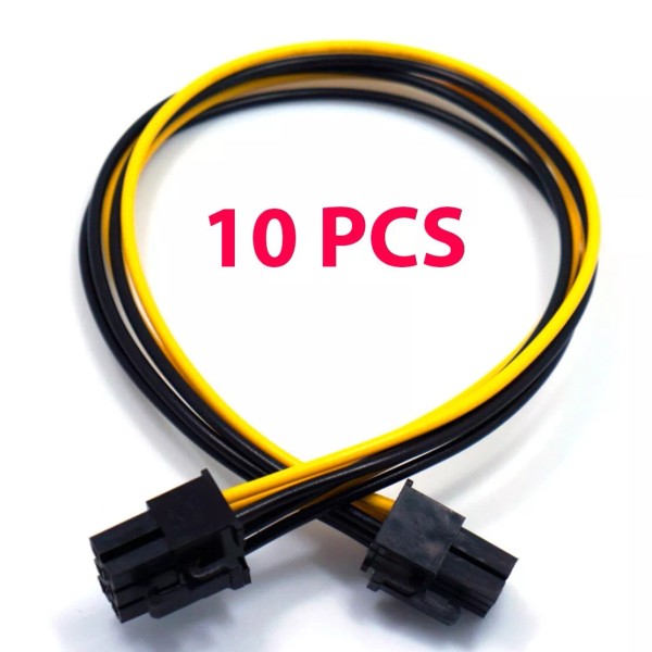 Universal 10x 6 pin to 6 pin Wires Cords PSU