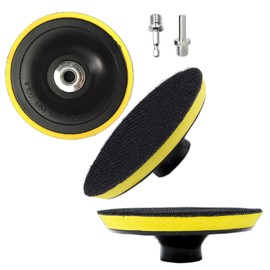 Secwell M14 Velcro Polishing Pads 100 mm with 2 Thread Adapters for Grinding Disc Angle Grinder Pack of 3