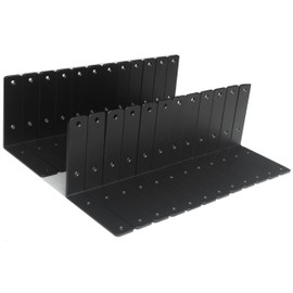 32 Pack - L 6" x H 6" x W1.5", 5mm Thick Black L Shelf Bracket, Iron Shelf Brackets, Metal Shelf Bracket, Industrial Shelf Bracket, Floating Shelf Bracket, Shelf Supports with Screws