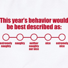 CafePress Naughty Nice Survey Women's Boy Brief Women's Boy Brief, Boyshort Panty Underwear with Novelty Design White/Red