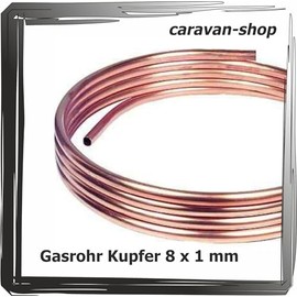 Copper Pipe Soft 8x1mm Gas Pipe Propane Gas Boat Marine Caravan Motorhome