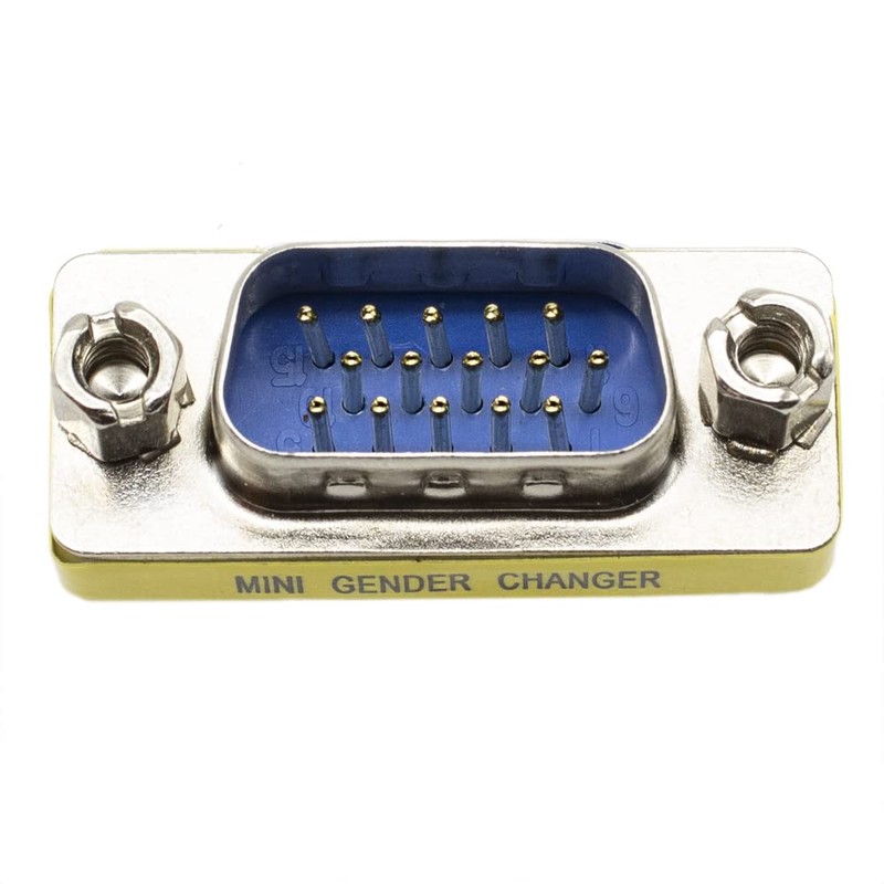 CABLEPELADO VGA Male to Male SVGA Coupler Gender Changer Adapter