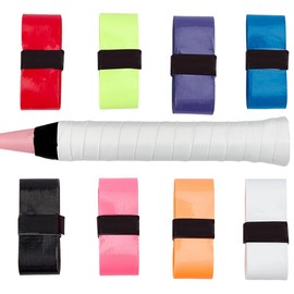 SOFPLATE 8 Pack 8 Colors Pickleball Paddle Grip Tape Tennis Racket Handle Tape PU Leather Colorful Nonslip Perforated Absorbent Overgrip Replacement Wrap Rolls for Badminton Pickleball Tennis Paddle