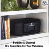 SentrySafe Fireproof Money Safe with Key Lock, Black Lock Box
