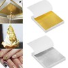100Pcs Gilding Gold Silver Leaf Sheet Book Foil Paper Decorating