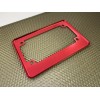 BestLicensePlateFrame Anodized Aluminum Motorcycle License Plate Frame - Red
