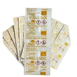Emergency Water Purification Tablets Hydrachem Oasis Water Purification Tablets 8.5 MG Treats Water (200 Tablets)