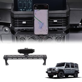 Tumukiw Compatible with INEOS Grenadier 2020-2024 Car Phone Mount and Walkie Talkie Mount Stand Set, Centre Console Multifunctional Track Mobile Phone Holder Expansion Platform (Style B)