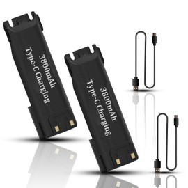 BAOFENG UV-82HP Battery Extended 3800mAh USB-C Charger Repleacement BL-8 Li-ion Battery for UV-82 Ham Radio Compatible with UV-82C UV-89 GMRS Series Walkie Talkie