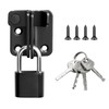 SAYAYO Door Bolt Lockable Stainless Steel Deadbolt Lock with Padlock,
