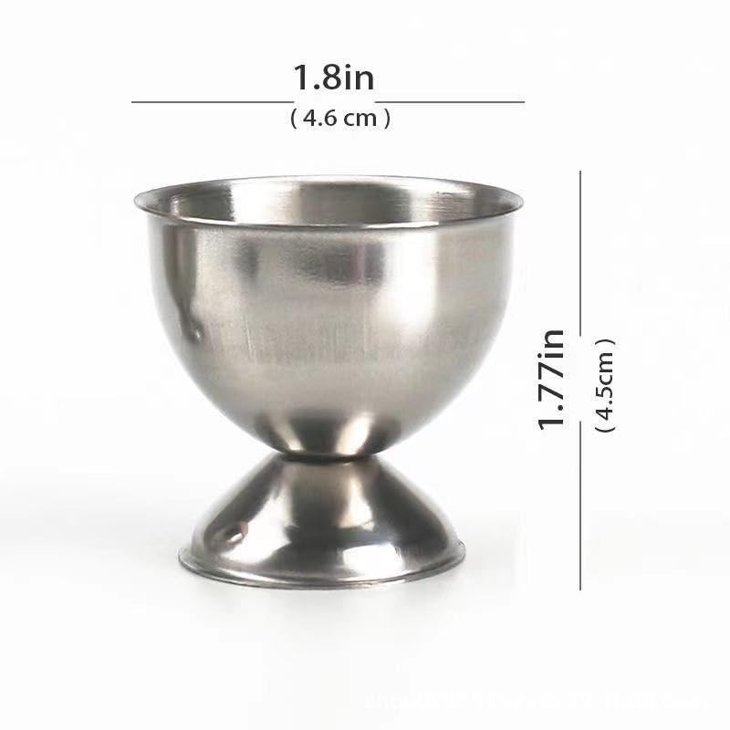 PIQIUQIU Set of 4 Egg Cup Holder Stainless Steel Egg