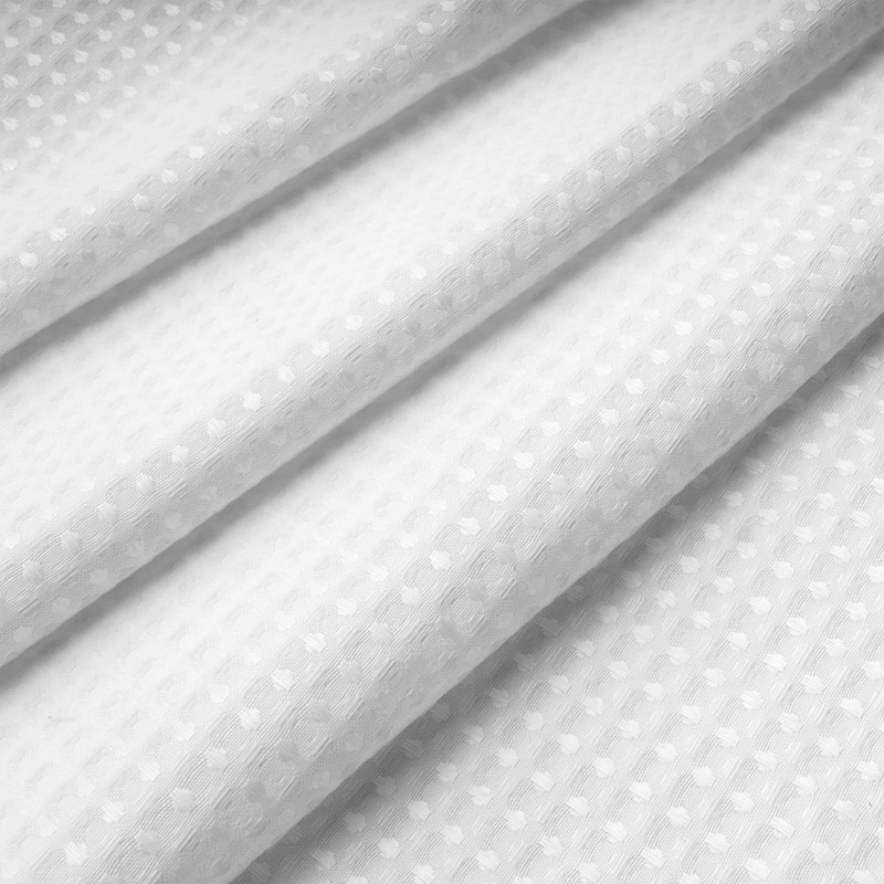 N&Y HOME Stall Waffle Weave Shower Curtain with Snap-in Liner