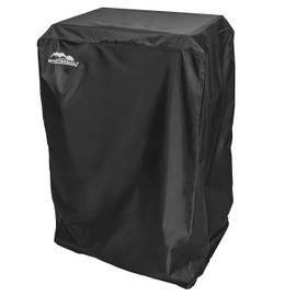 Masterbuilt® 40-inch Propane Gas and Pellet Vertical BBQ Smoker Waterproof Cover with PVC Lining and Adjustable Drawstring in Black, Model MB20080318