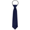 MESU Pre-Tied Kids Necktie Satin Plain Colored Tie Blue