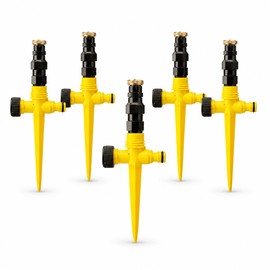 360° Rotating Garden Sprinkler for Lawn and Garden Irrigation - Adjustable Flow with Ground Spike for Efficient Outdoor Watering