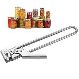 Bottle Opener Adjustable Non-Slip Jar Can Opener Stainless Steel Manual Opener Kitchen Breakfast Cooking Lid Remover Gripper Tool for Seniors Arthritis