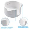 Jiozermi White Anti-Spill Cup Holder, Adjustable Spill Proof Drink Cup
