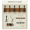 RELBRO Coat Rack Wall Mount, 16.7 Inch Wooden Wall Coat